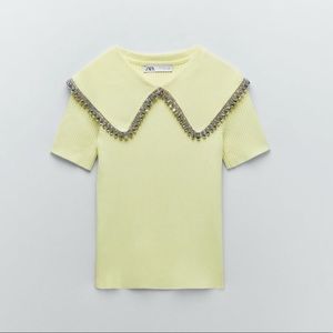 Zara collared knit top